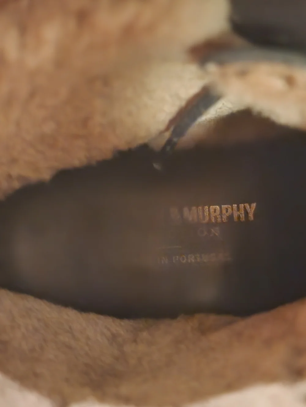 Men's Black Leather Lace-Up Boots with Brown Sole Johnston & Murphy